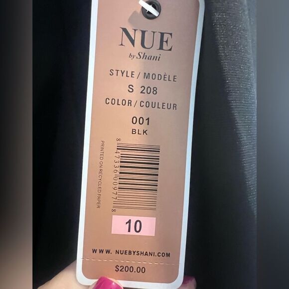 NWT Nue‎ By Shani women's black long sleeve cold shoulder dress size 10 - Picture 7 of 9